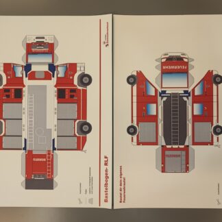 Bastelvorlage Feuerwehrautos - Set