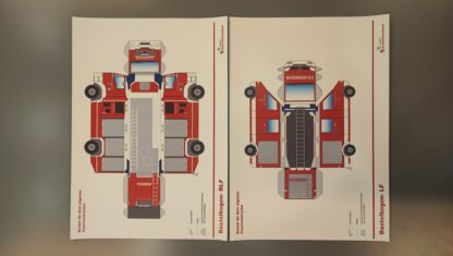 Bastelvorlage Feuerwehrautos - Set